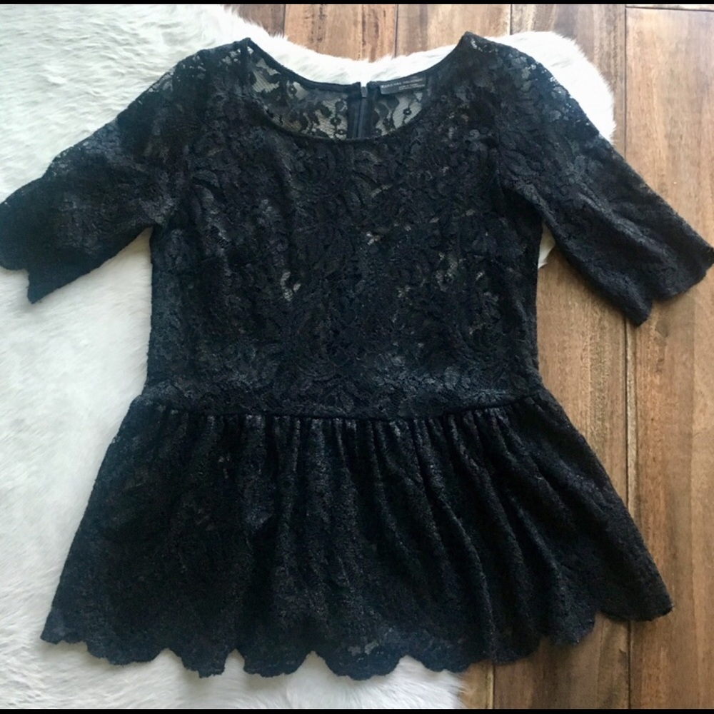 Lace Peplum Top